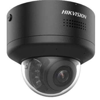 8MPix IP PTRZ Smart Hybrid ColorVu Dome kamera; IR/LED 40m, Audio, Alarm, blikac, IK10, cerná