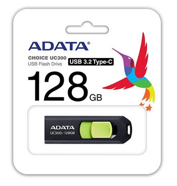 ADATA UC300/128GB/USB 3.2/USB-C/Černá