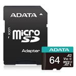 ADATA V30S/micro SDXC/64GB/UHS-I U3 / Class 10/+ Adaptér