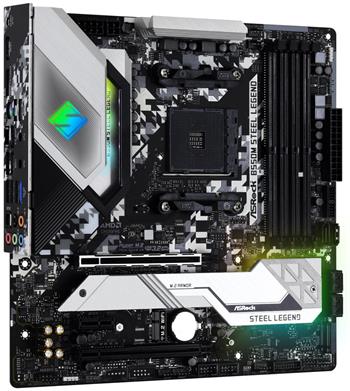 ASRock B550M Steel Legend / AMD B550 / AM4 / 4x DDR4 DIMM / HDMI / DP / 2x M.2 / USB-C / mATX