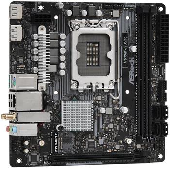 ASRock H610M-ITX/AC / Intel H610 / LGA1700 / 2x DDR4 DIMM / HDMI / DP / M.2 / WiFi / Mini-ITX