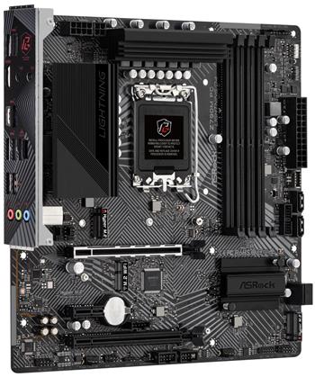 ASRock Z790M PG Lightning/D4 / Intel Z790 / LGA1700 / 4x DDR4 / 2x M.2 / HDMI / USB-C / mATX