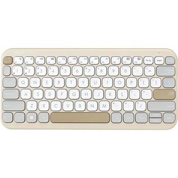 ASUS klávesnice KW100 Oat Milk - bezdrátová/bluetooth/CZ/SK/krémová with copilot key