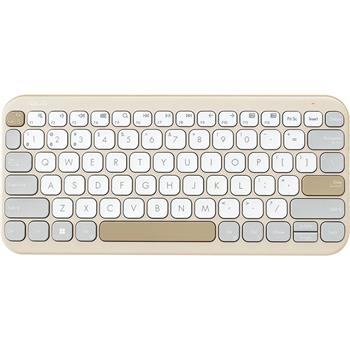 ASUS klávesnice KW100 Oat Milk - bezdrátová/bluetooth/CZ/SK/krémová