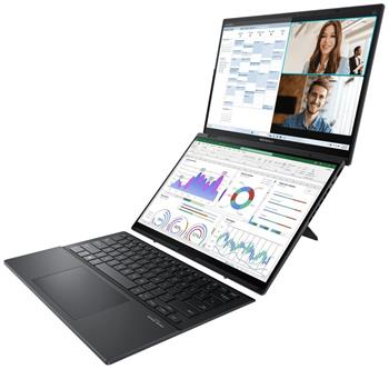 ASUS Zenbook Duo/ Ultra 9-185H/ 32GB/ 2TB SSD/ Intel® Arc™ Graphics/ 2x14"WQXGA+ OLED,touch/ W11P/ šedý