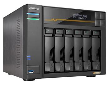 Asustor Lockerstor 6 Gen3 AS6806T 6x 2,5"/3,5" SATA III/ 16GB RAM/ Dual 10GbE Ports/ Dual 5GbE Ports/ 4x M.2 SSD