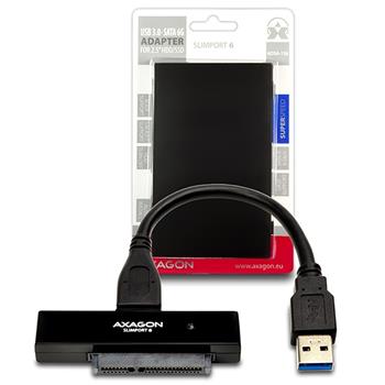 AXAGON ADSA-1S6, USB3.0 - SATA 6G UASP HDD/SSD adaptér vč. 2.5" pouzdra