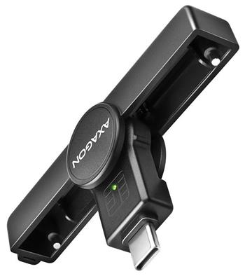 AXAGON CRE-SMPC, USB-C PocketReader čtečka kontaktních karet Smart card (eObčanka, eID klient)