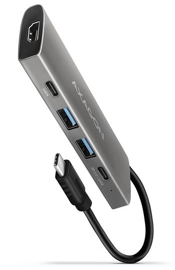 AXAGON HMC-5G2, USB 10Gbps hub, porty 2x USB-A, 2x USB-C, HDMI 4k/60, PD 100W, kabel USB-C 13cm