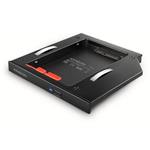 AXAGON RSS-CD12 rámeček pro 2.5" SSD/HDD do DVD slotu, 12.7 mm, LED, hliník