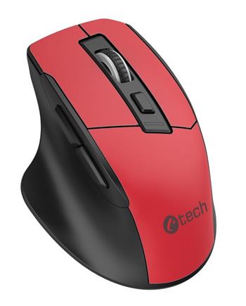 C-TECH Ergo WLM-05/Ergonomická/Optická/Bezdrátová USB/Červená