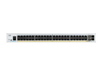 Catalyst C1000-48P-4G-L, 48x 10/100/1000 Ethernet PoE+ and 370W PoE budget ports, 4x 1G SFP uplinks