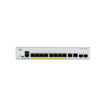 Catalyst C1000-8FP-E-2G-L, 8x 10/100/1000 Ether PoE+ ports and 120W PoE budget, 2x 1G SFP and RJ-45