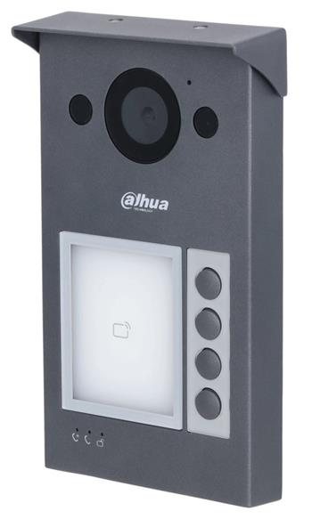 DAHUA Dveřní stanice IP/ 4x zvonek/ 2Mpix 125st/ RFID 13,56MHz/ WiFi/ PoE 802.3af/ IP65/ IK08/ hliník/ povrchová montáž