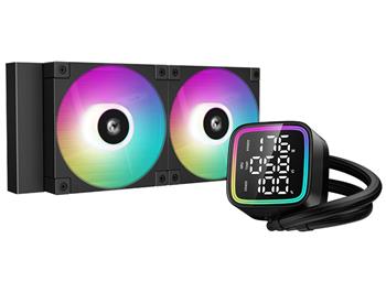 DEEPCOOL vodní chladič LD240 / 2x120 mm PWM ARGB fan / display / černý