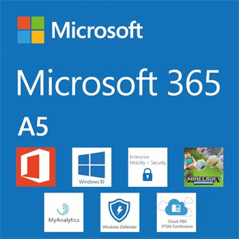 Elektronická licence: Microsoft 365 A5 for students use benefit (pro studenty zdarma) předplatné 1 rok, vyúčtování ročn