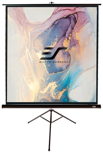 ELITE SCREENS plátno mobilní trojnožka 113" (287cm)/ 1:1/ 203,2×203,2cm/ gain 1.1/ case černý