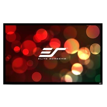 ELITE SCREENS plátno v pevném rámu 100" (254cm)/ 16:9/ 124×221cm/ gain 1.1/ rám černý 6cm