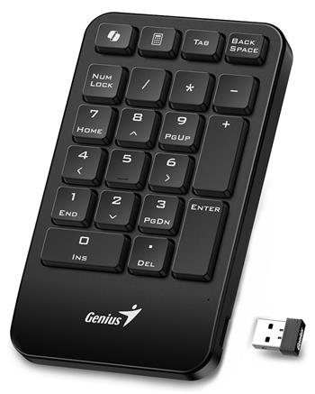 GENIUS NumPad 1000/ numerická/ bezdrátová 2,4GHz/ Copilot/ mini receiver/ USB/ černá