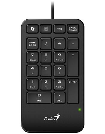 GENIUS NumPad 125/ Drátová/ USB-C/ Copilot/ slim design/ předložka/ černá