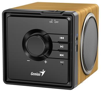GENIUS repro SP-916BT/ Bluetooth 5.3/ 6W/ mikrofon/ barva světlé dřevo