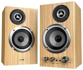GENIUS repro SP-HF1812 Pine Wood/ 2.0/ 50W/ Bluetooth 5.3/ dřevěné/ barva světlé dřevo