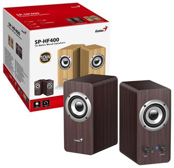 GENIUS repro SP-HF400 Dark Brown/ 2.0/ 10W/ dřevěné/ barva tmavé dřevo
