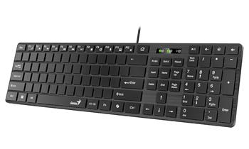 GENIUS Slimstar K500 Education/ pro výuku psaní na stroji/ Drátová/ Copilot/ USB/ černá/ layout bez písmen