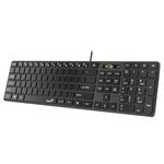 GENIUS Slimstar K500 Education/ pro výuku psaní na stroji/ Drátová/ Copilot/ USB/ černá/ layout bez písmen