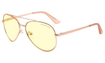 GUNNAR kancelářske/herní brýle MAVERICK ROSE GOLD * jantárová skla * BLF 65 * GUNNAR focus