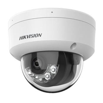 Hikvision 2MPix IP Dome Smart Hybrid Light AcuSense kamera; LED/IR 30m, audio, alarm, IP67, IK10