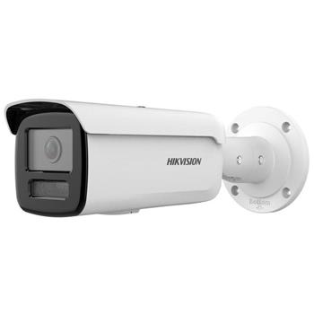 Hikvision 4MPix IP Bullet Hybrid ColorVu AcuSense kamera; LED/IR 80m, mikrofon, IK10
