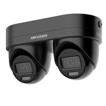 Hikvision 4MPix IP duální kamera s nastavitelnými ohnisky objektivu, IR/LED 30m, mikrofon, Blikač, černá