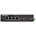 Hikvision Prumyslový switch, 4x Gb PoE (1x Hi-PoE) + 2x Gb SFP, 60W, Super PoE