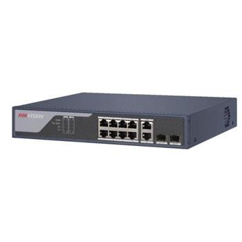 Hikvision Smart managed switch 8x100TX PoE + 2x Gb SFP Uplink, 125W, Super PoE - dosah až 300m