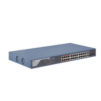 Hikvision Smart switch 24x100TX PoE+2x uplink Gb Combo port, 370W, Super PoE