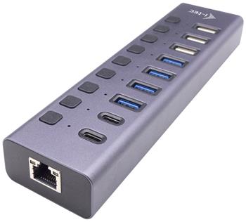 i-tec USB 3.0/USB-C Charging HUB 9port LAN + Power Adapter 60W