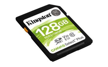 KINGSTON 128GB SDHC CANVAS Plus Class10 UHS-I 100MB/s Read Flash Card