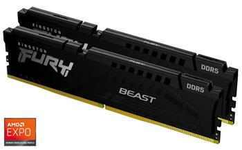 KINGSTON 32GB 5200MT/s DDR5 CL36 DIMM (Kit of 2) FURY Beast Black EXPO