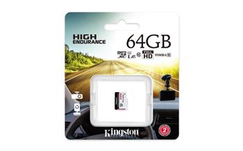 KINGSTON 64GB microSDHC Endurance 95R/30W C10 A1 UHS-I bez adapteru