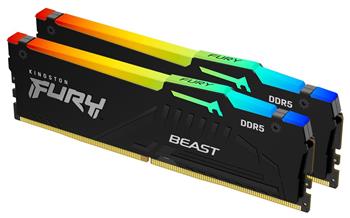 Kingston FURY Beast/DDR5/16GB/6000MHz/CL30/2x8GB/RGB/Black