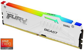 Kingston FURY Beast EXPO/DDR5/16GB/6400MHz/CL32/1x16GB/RGB/White