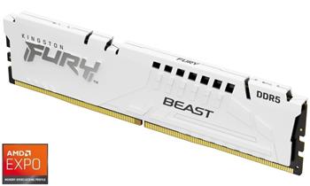 Kingston FURY Beast EXPO/DDR5/16GB/6400MHz/CL32/1x16GB/White