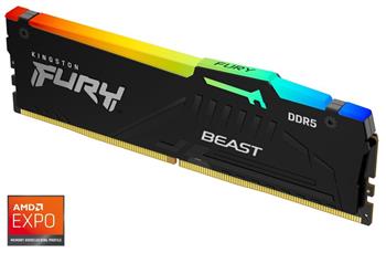 Kingston FURY Beast EXPO/DDR5/32GB/6000MHz/CL30/1x32GB/RGB/Black