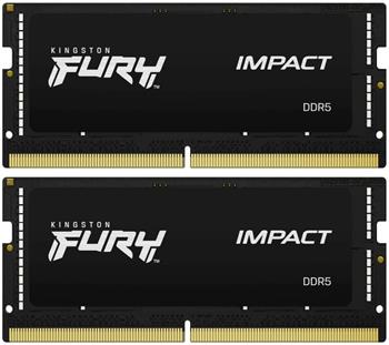 Kingston FURY Impact/SO-DIMM DDR5/32GB/4800MHz/CL38/2x16GB/Black