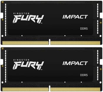 Kingston FURY Impact/SO-DIMM DDR5/64GB/4800MHz/CL38/2x32GB/Black