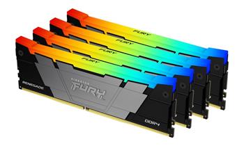 KINGSTON FURY Renegade RGB 64GB DDR4 3200MT/s / CL16 / DIMM / Black / Kit 4x 16GB