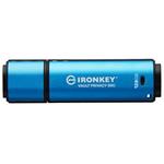 Kingston Ironkey Vault Privacy 50C/128GB/USB 3.2/USB-C/Modrá