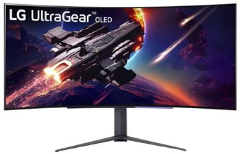 LG monitor 45GR95QE-B zakřivený 45" WQHD OLED 240Hz/ 3440x1440 /21:9/ 200 cd/m2/ 0.03ms (GtG)/ HDMI /DP/USB