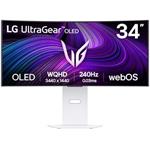 LG monitor zakřivený 34GX90SA-W 34 " OLED/3440x1440/21:9/275cd/m2/240 HZ/0,03ms/ DP/HDMI/USB-C/LAN/7Wx2/výškově stav.